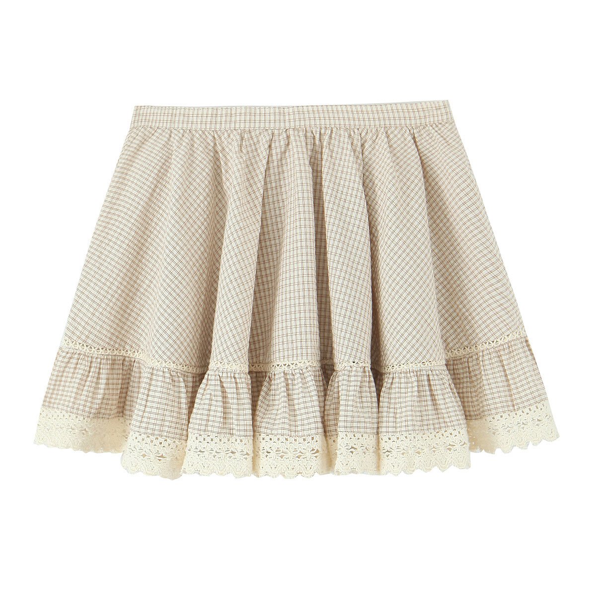 Falda corta beige - Imagen 2