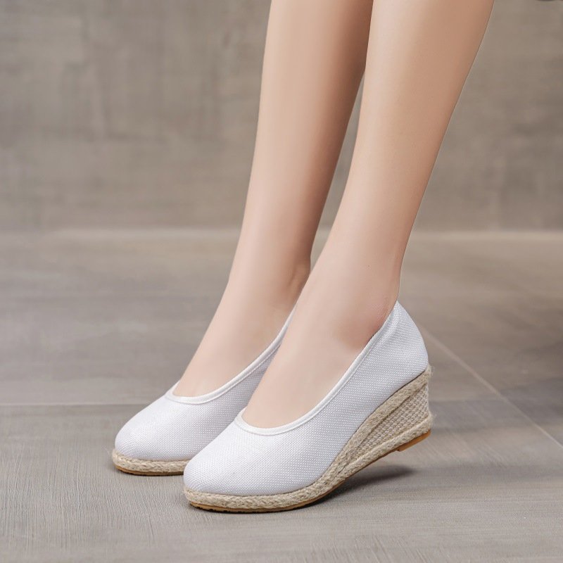 Zapatos de tacón alto en tela de algodón - Imagen 6