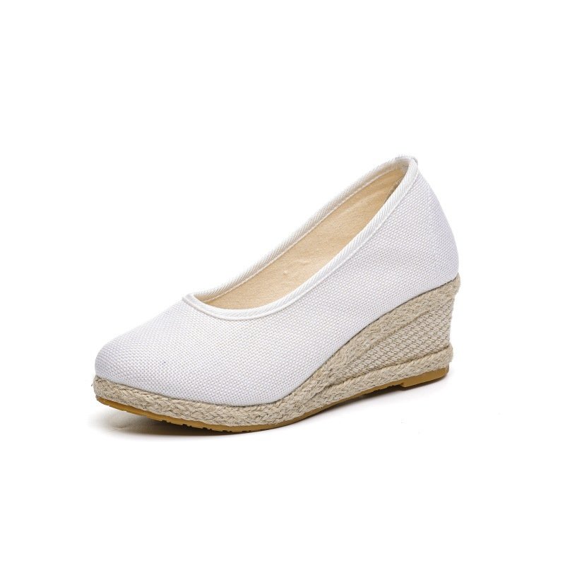 Zapatos de tacón alto en tela de algodón - Imagen 2