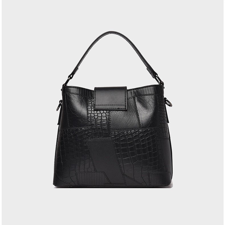 Bolso tipo bandolera con diseño minimalista — correa personalizada y costura decorativa - Imagen 3