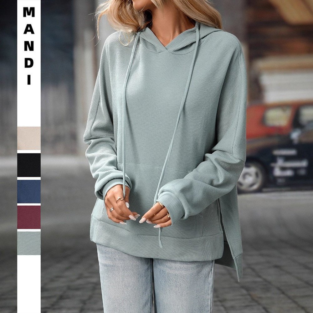 Sudadera lisa de manga larga — diseño básico y versátil en tonos suaves - Imagen 2